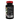 Black supplement bottle with red label on a white background
