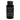 A black plastic bottle of dietary supplement capsules shown from the back, featuring a black cap with a textured pattern and a black label with white text detailing directions and warnings.