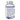 A clear plastic bottle of H-Tech Creatine HCL capsules with a white and blue label, sealed with a black-and-white striped protective cap. The back of the label features white text on a blue background.