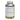 A clear plastic bottle of dietary supplements showing the Supplement Facts label and yellow tablets inside, on a white background.