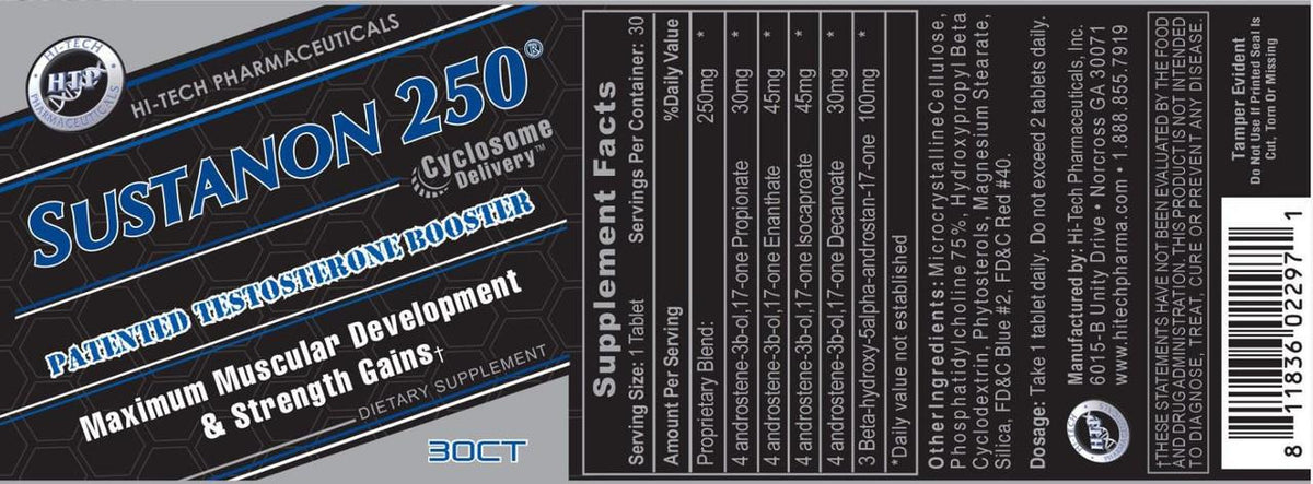 Sustanon 250 Prohormone Tablet for Bodybuilding | Hi-Tech ...