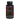 A black supplement bottle with a black cap, showing the back label with supplement facts and ingredients. The label has a dark background with pink, white, and yellow text and graphics.