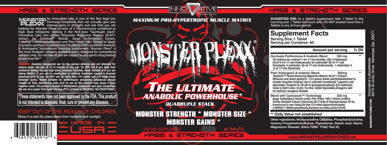 Monster Plexx Stack Monster Plexx Prohormone Supplement - Innovative Labs – Supplement ...