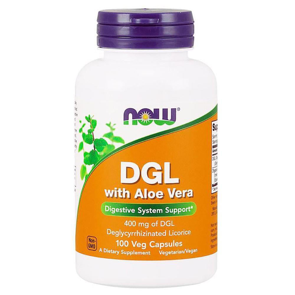 Dgl Food Sources DGL w/ Aloe Vera 100VC Now Foods – Supplement Warehouse